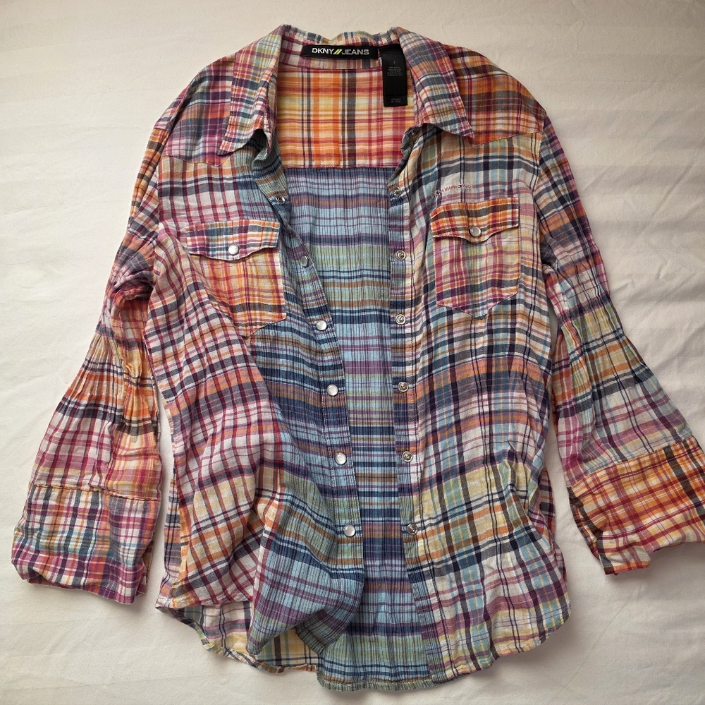 DKNY Multicolor Plaid Shirt